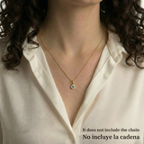 Dije Flor En Circulo 0.45 g / 1/2 in Oro Amarillo 18K