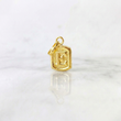 Dije Letra E Marco Texturizado 0.3gr / 1/2 in / Oro Amarillo 18K ©