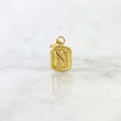 Dije Letra N Marco Texturizado 0.3gr / 1/2 in / Oro Amarillo 18K ©