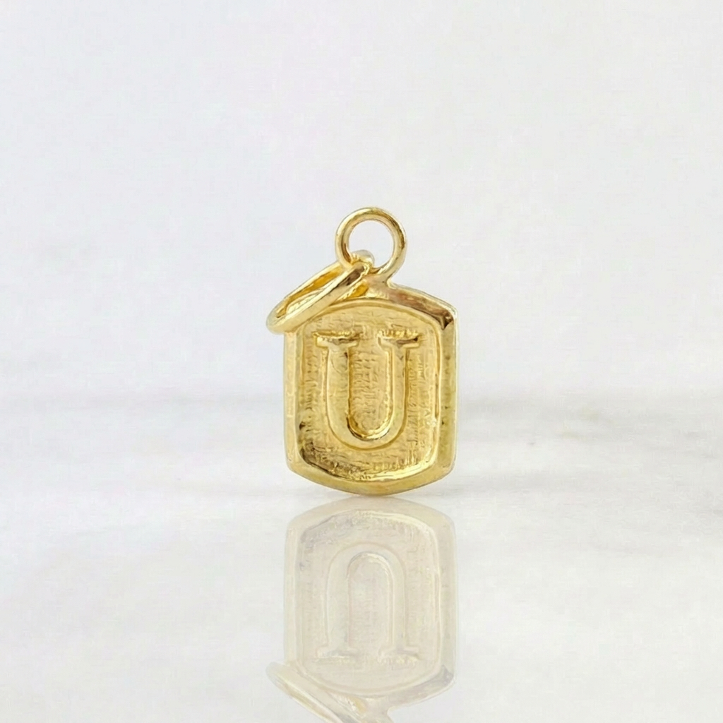 Dije Marco Letra U 0.3gr / 1.5cm / Troquelado Oro Amarillo ©