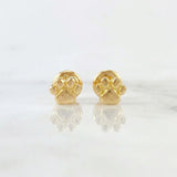 Footprint Stud Earrings 0.95gr / 4.8mm 18K Yellow Gold *