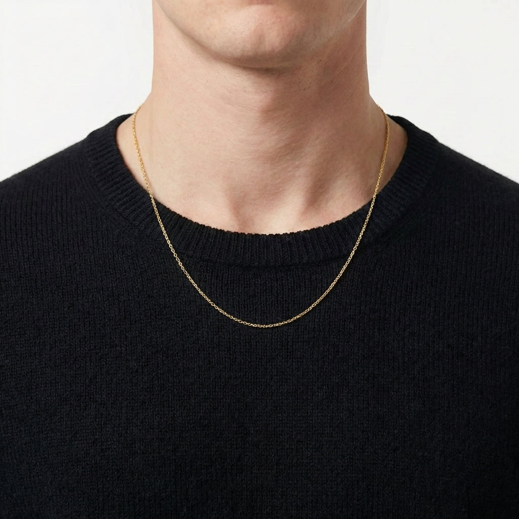 Classic Link Chain 1.25 g / 19 1/2 in / 0.9 mm Yellow Gold 18K