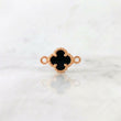 Charm Clover Black Onyx 0.75 g / 1/2 in 18K Rose Gold