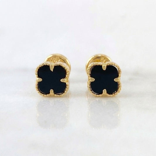 Clover Stud Earrings 2.25 g / in / 8.3 mm 18K Yellow Gold