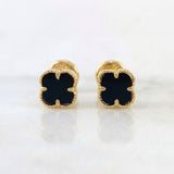 Clover Stud Earrings 2.25 g / in / 8.3 mm 18K Yellow Gold