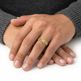Anillo Correa Sello Corona 3.4 g / T7 Oro Amarillo 18K