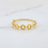 Anillo Cubano 1.35 g / T7 Oro Amarillo 18K