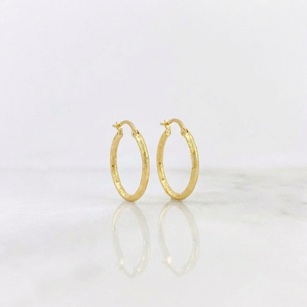 Candongas Sandra 1.55gr / 1 in / Oro Amarillo 18K