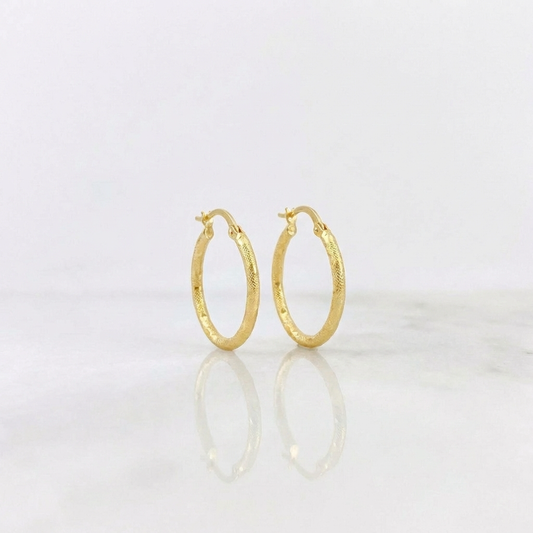 Candongas Sandra 1.5gr / 1 in / Oro Amarillo 18K