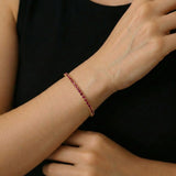 Tennis Bracelet Rubies 2.82 Qts 7.4gr / 7 in / 2.5mm 18K Yellow Gold ©
