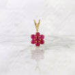 Pendant Hidden Pink Jewel 0.35gr / 1/2 in / 18K Gold +