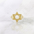 Herraje Estrella De David 0.6 g / 3/4 in Oro Amarillo 18K