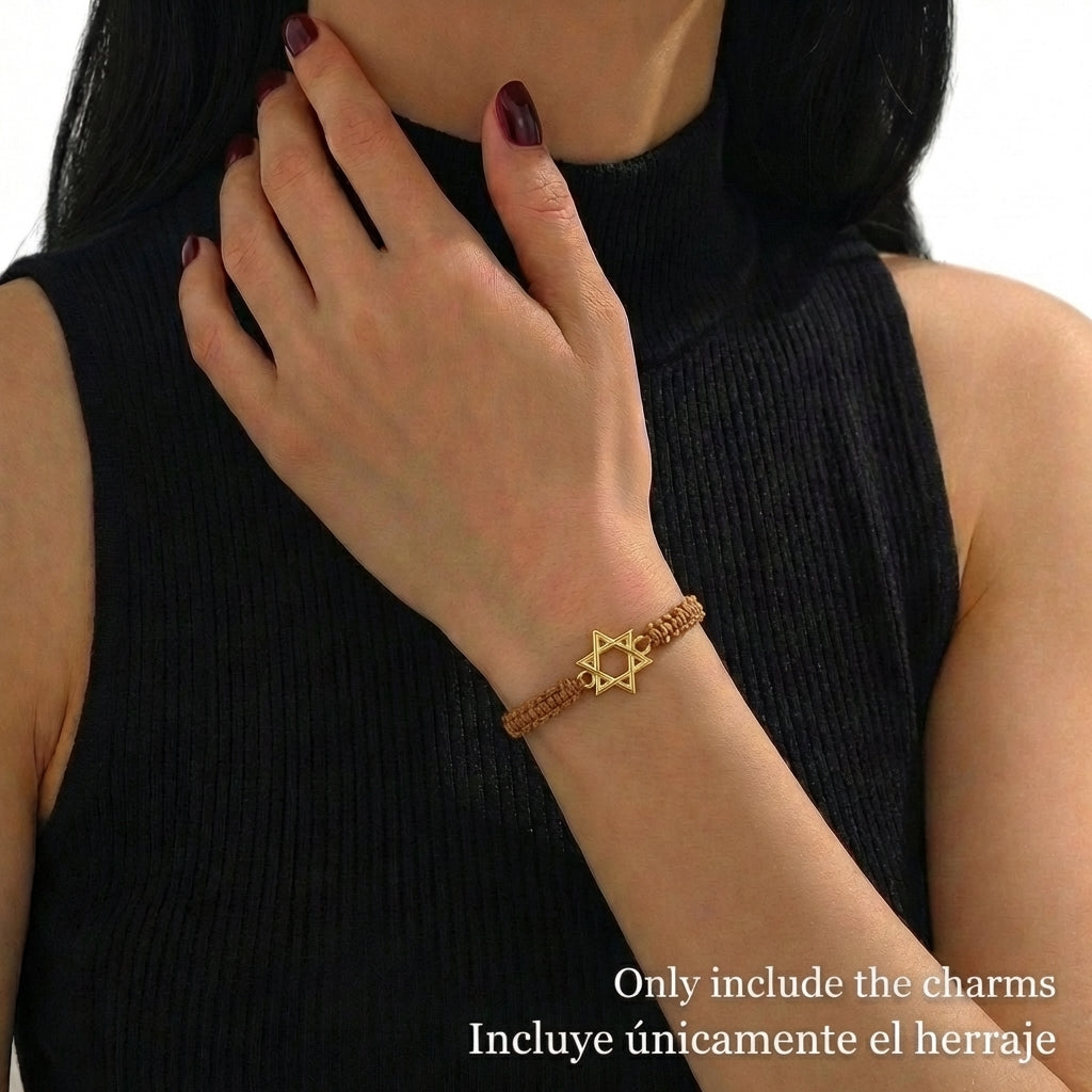 Charm Star of David 0.6 g / 3/4 in Yellow Gold 18K