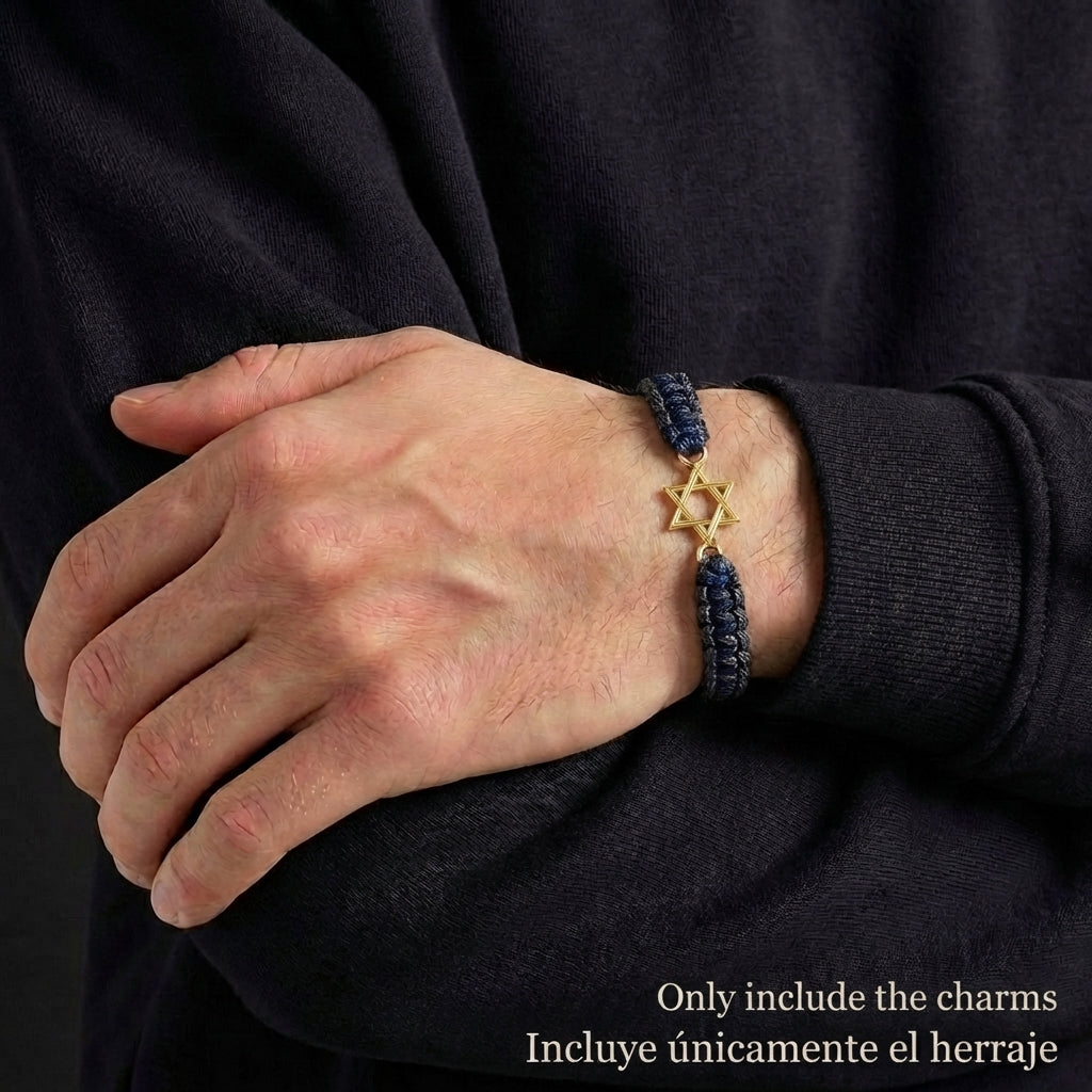 Charm Star of David 0.6 g / 3/4 in Yellow Gold 18K