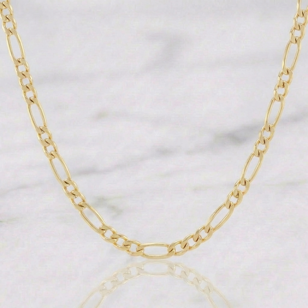 Figaro Chain 8g / 23 3/4 in / 4.3mm Yellow Gold +1 18K $