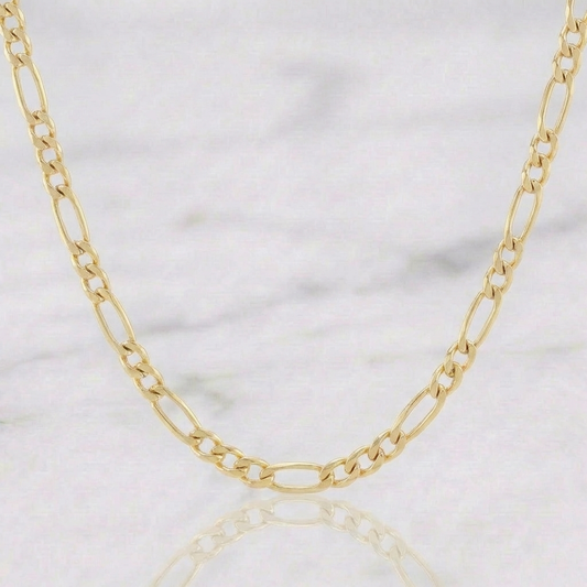 Figaro Chain 8g / 23 3/4 in / 4.3mm Yellow Gold +1 18K $