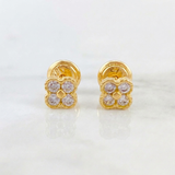 Clover Stud Earrings 0.65 g / in / 3.8 mm Yellow Gold 18K