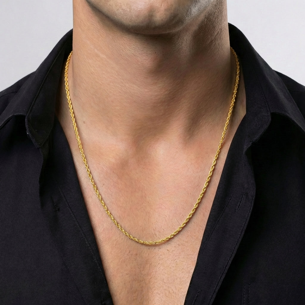 Rope Chain 3.45 g / 23 3/4 in / 2.15 mm Yellow Gold 18K