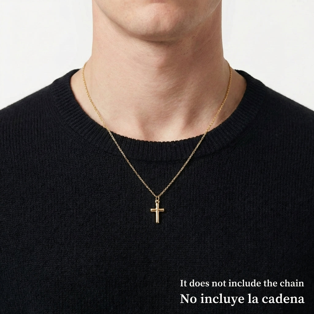 Plain Cross Pendant 0.15 g / 1/2 in 18K Yellow Gold