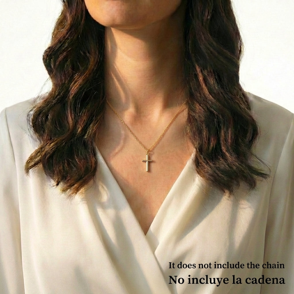 Plain Cross Pendant 0.15 g / 1/2 in 18K Yellow Gold