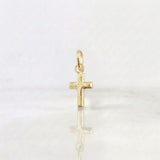 Plain Cross Pendant 0.15 g / 1/2 in 18K Yellow Gold