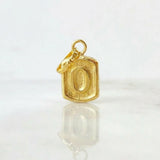 Pendant Letter O 0.3g / 1/2 in Yellow Gold 18K
