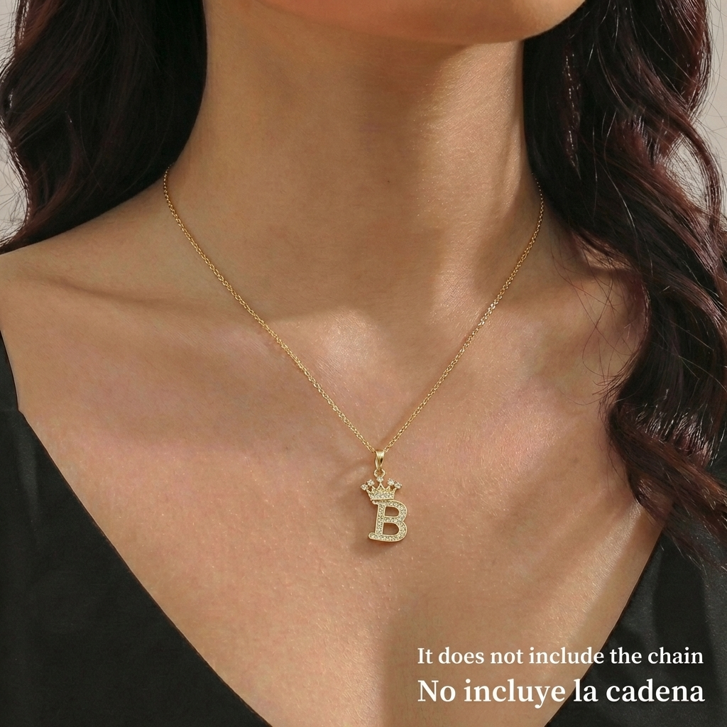 Dije Corona Letra B 1.85g / 1 in Oro Amarillo 18K