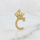 Dije Corona Letra C 1.6gr / 1 in / Oro Amarillo 18K ©