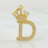 Dije Corona Letra D 1.8g / 1 in Oro Amarillo 18K