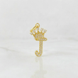Dije Corona Letra J 1.45gr / 1 in / Oro Amarillo 18K ©