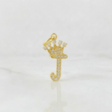 Dije Corona Letra J 1.45gr / 1 in / Oro Amarillo 18K ©