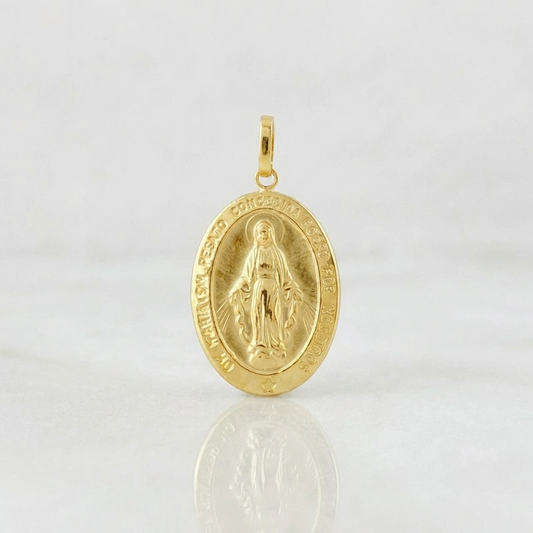 Dije Virgen Milagrosa 3.2 g / 1 1/2 in Oro Amarillo 18K