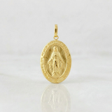 Pendant Virgen Milagrosa 3.2 g / 1 1/2 in Yellow Gold 18K