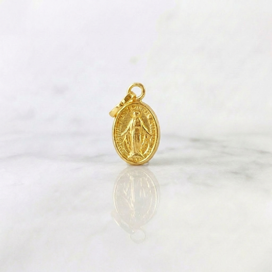 Dije Virgen Milagrosa 0.4gr / 1/2 in / Oro Amarillo 18K