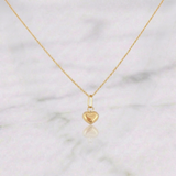 Set Cadena Aro Seguido + Dije Corazón / 0,9gr / 17 3/4 in Oro Amarillo 18K