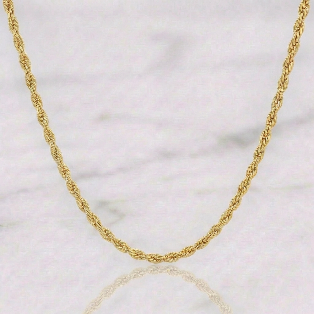 Cadena Lazo 2.4gr / 19 3/4 in / 2mm Oro Amarillo +3 18K *