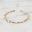 Pulso Militar 6.95gr / 20.5cm / 3mm Bolas Lisas Oro Amarillo *