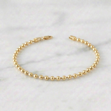 Pulso Militar 6.95gr / 20.5cm / 3mm Bolas Lisas Oro Amarillo *