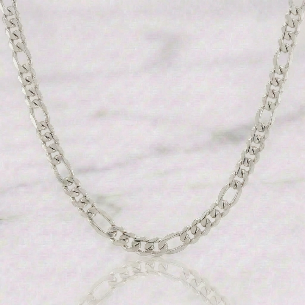 Cadena Figaro 23.9gr / 27 1/2 in / 6mm Plata 925