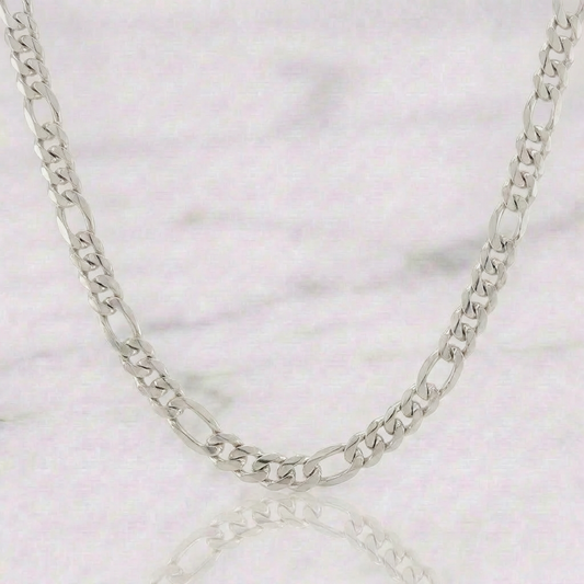 Figaro Chain 23.55gr / 27 1/2 in / 6mm Silver 925 *