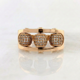 Anillo Bolas De Fuego 8.5gr / T10 / Oro Rosa 18K %