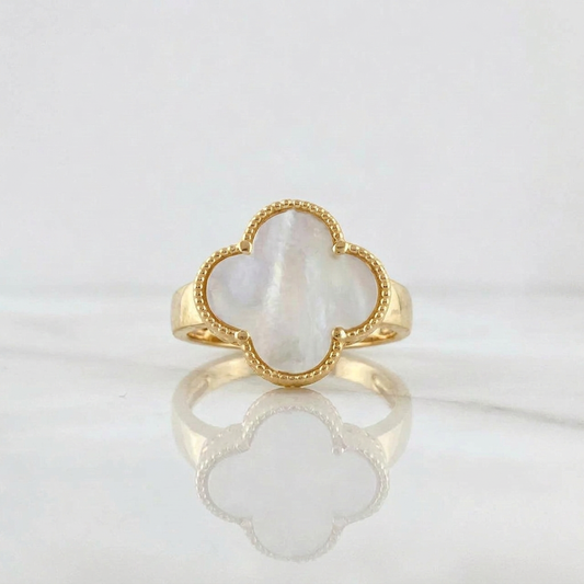 Anillo Trebol  4.05gr / T7 3/4 / Oro Amarillo Nac Esp 18K $