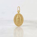 Dije Virgen de Guadalupe 0.9g / 1 in Oro Amarillo 18K