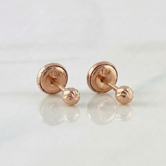 Topos Bola 0.7gr / 4mm Oro Rosa 18K %