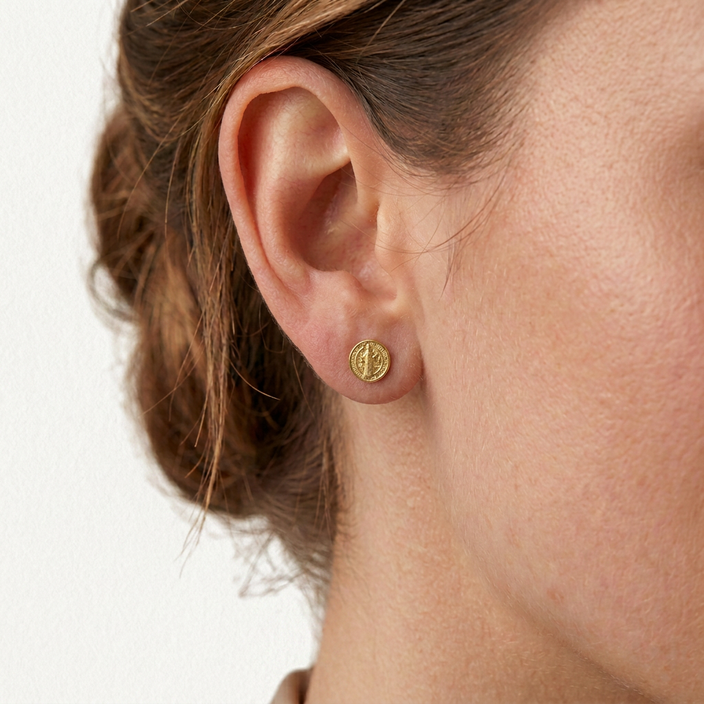 Stud Earrings San Benito 0.9gr / Yellow Gold Stamped &