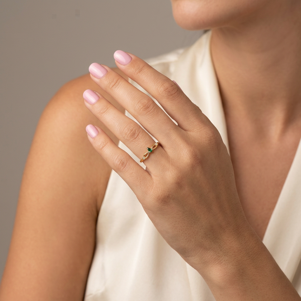 Marquise Knot Ring 1.15g / T6 3/4 18K Yellow Gold