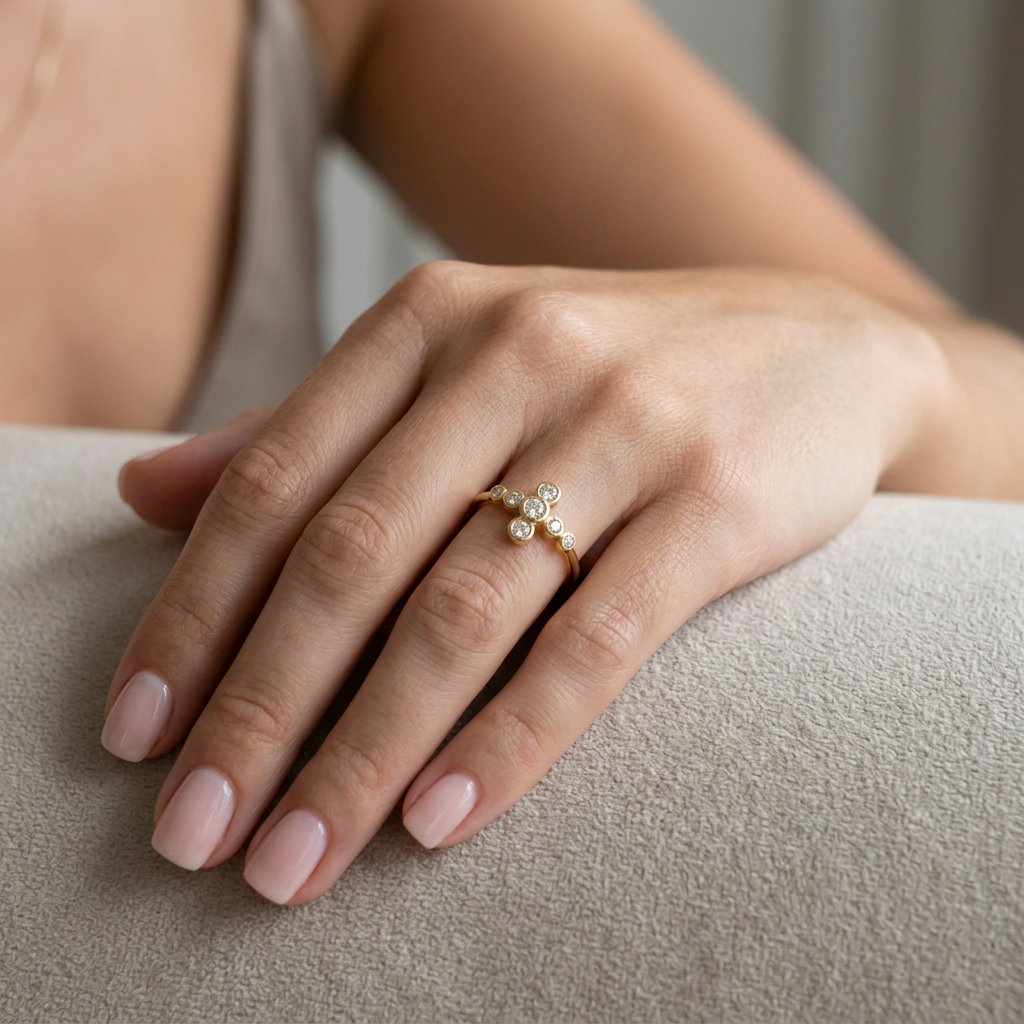 Cross Ring 1.8g / T7.25 Yellow Gold 18K