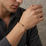 Pulso Rustico Barril 3g / 7 3/4 in / 4mm Oro Amarillo 18K
