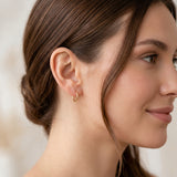 Candongas Aro Liso 0.4g / 1/2 in Oro Amarillo 18K