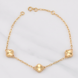 Pulso Trebol Aro Seguido 3.5g / 7 in / 8.15mm Oro Amarillo 18K